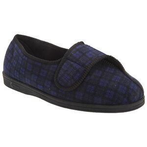 Comfylux Mens Georgie Superwide Slippers / Navy Blue